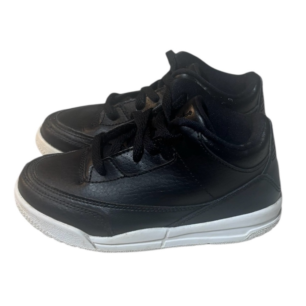 Jordan 3 Retro BT Black Toddler Sneakers Size 9C EUC - Picture 2 of 8